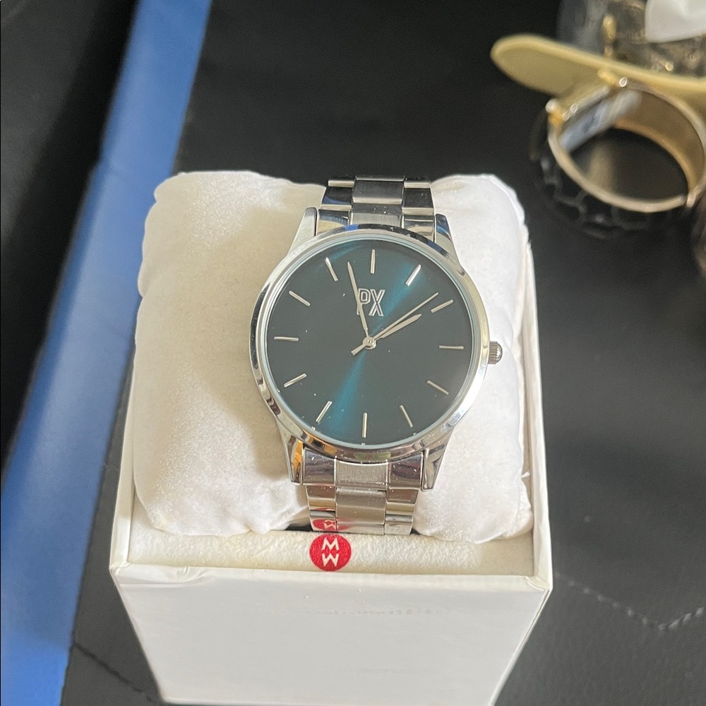 Silver and Black Men's Watch